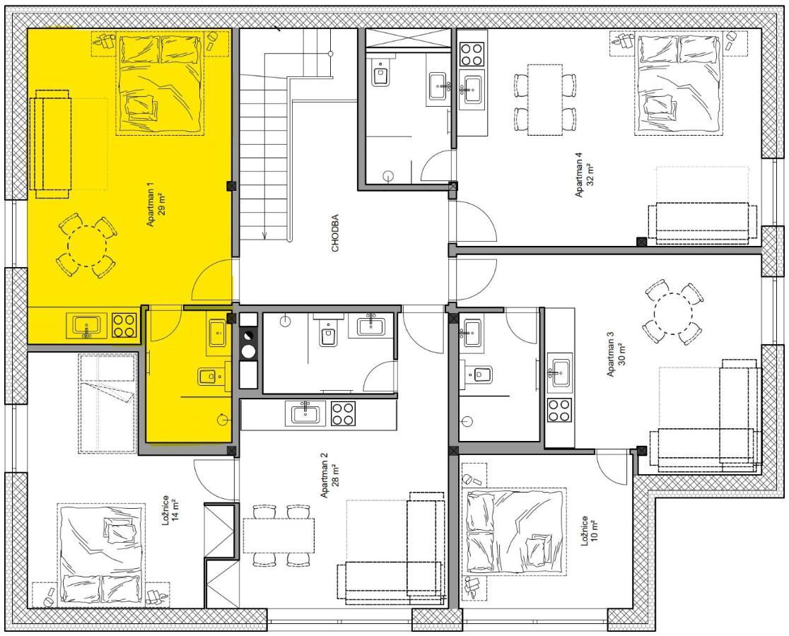 Apartmány Hacienda Boží Dar Exterior foto